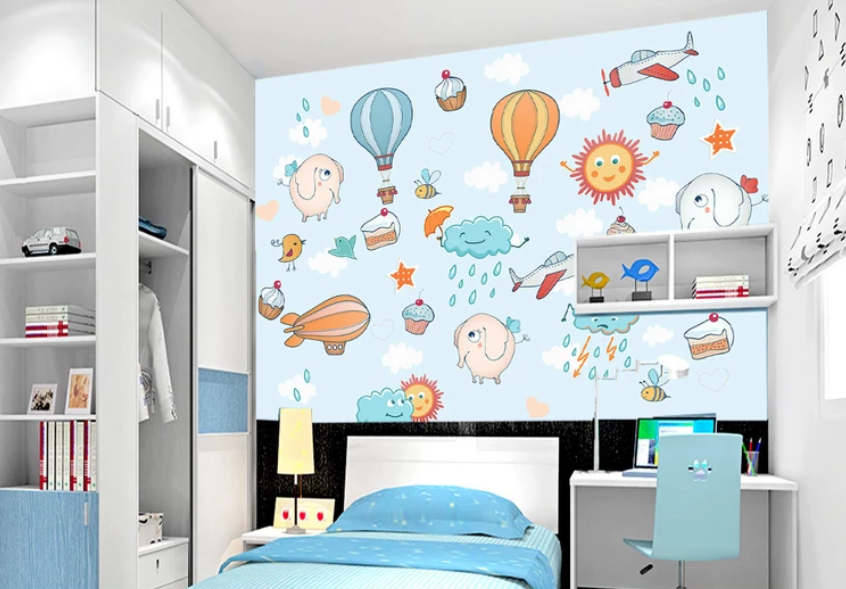 3D Sun Rain Elephant 899 Wallpaper AJ Wallpaper 2