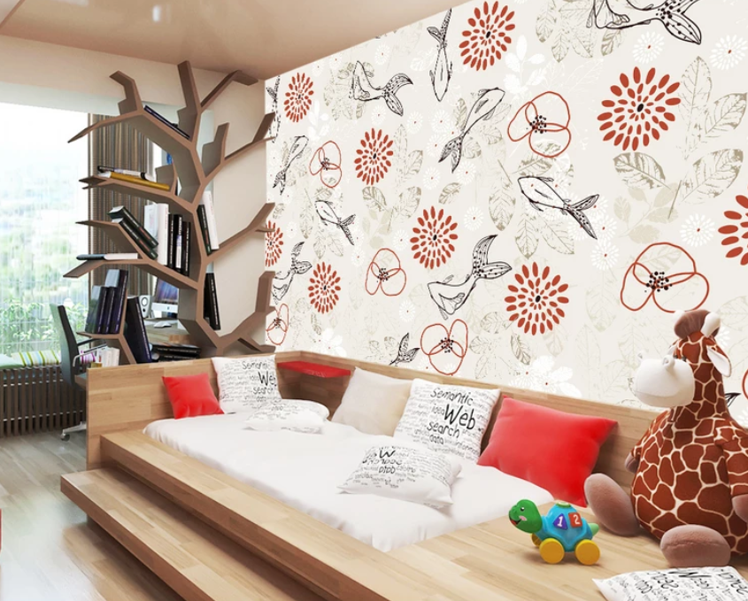 3D Whale Flying 891 Wallpaper AJ Wallpaper 2