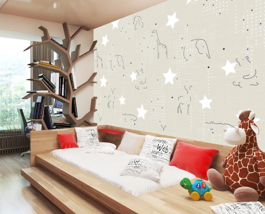 3D Giraffe Stars 878 Wallpaper AJ Wallpaper 2