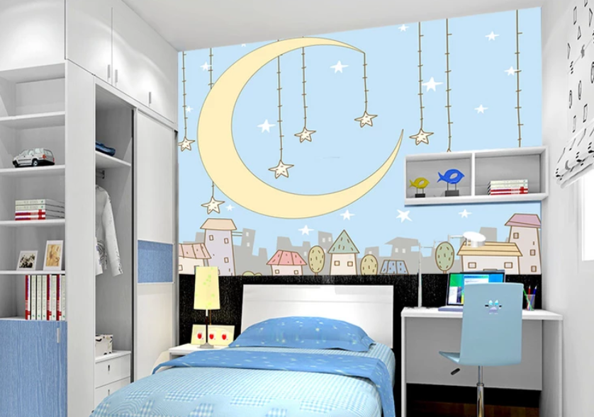 3D Hanging Stars And Moon 864 Wallpaper AJ Wallpaper 2