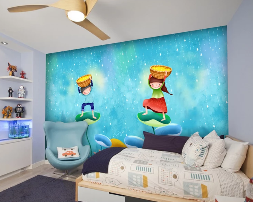 3D Child Lotus Leaf 850 Wallpaper AJ Wallpaper 2