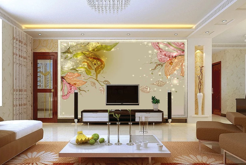 3D Color Painting Flower 840 Wallpaper AJ Wallpaper 2