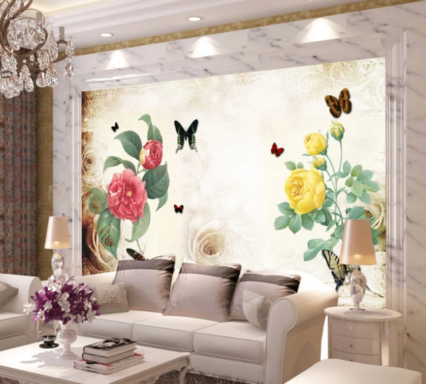 3D Fragrant Butterfly 839 Wallpaper AJ Wallpaper 2