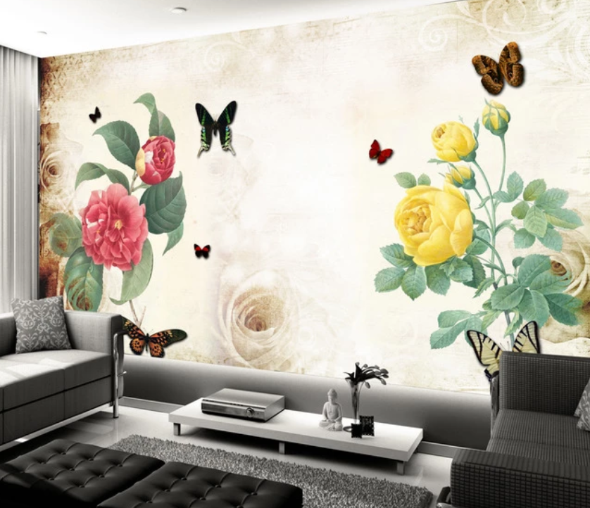 3D Fragrant Butterfly 839 Wallpaper AJ Wallpaper 2