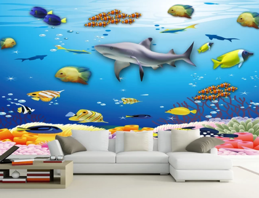 3D Coral Shark 809 Wallpaper AJ Wallpaper 2