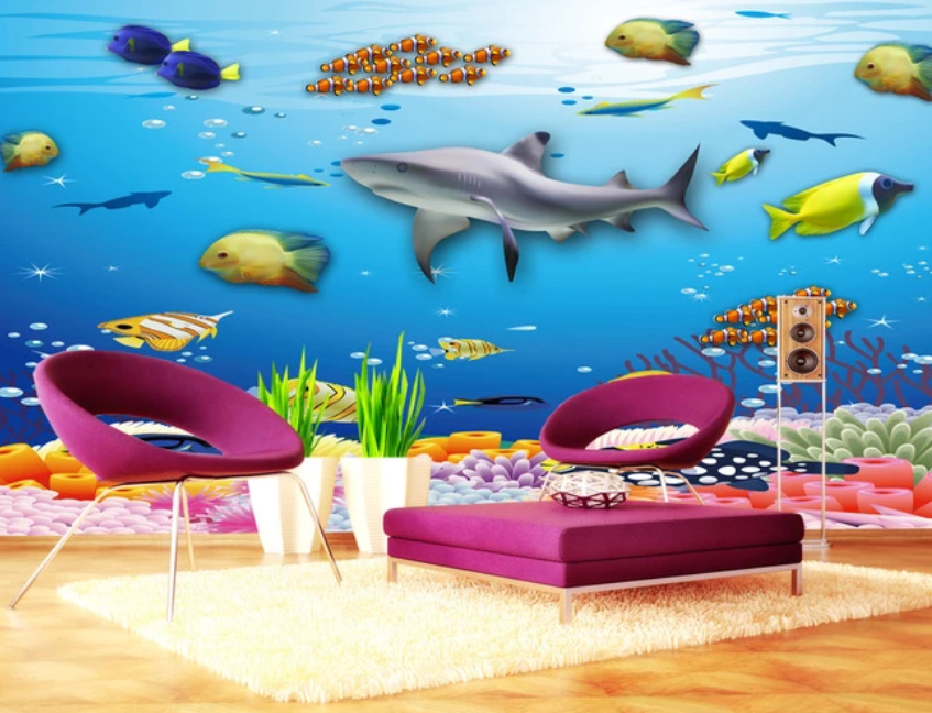 3D Coral Shark 809 Wallpaper AJ Wallpaper 2
