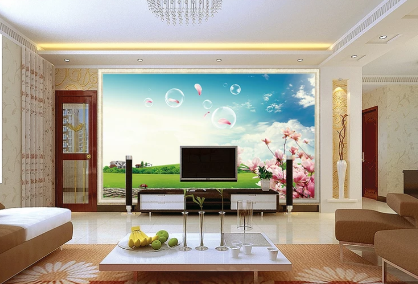 3D Lawn Bubble Flower 794 Wallpaper AJ Wallpaper 2