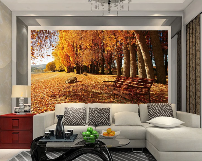3D Autumn Maple Forest 766 Wallpaper AJ Wallpaper 2