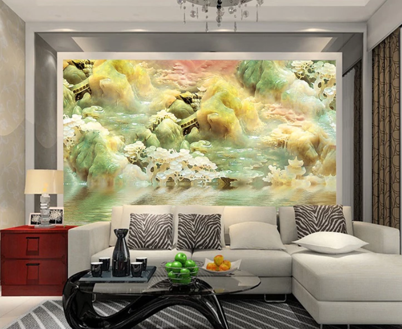 3D Jade Mountain 752 Wallpaper AJ Wallpaper 2