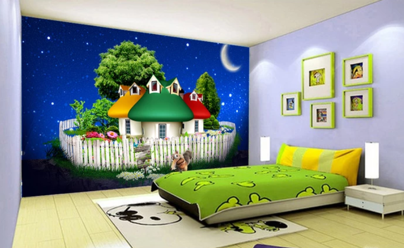 3D Mushroom House Yard 750 Wallpaper AJ Wallpaper 2