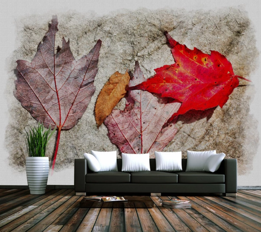 3D Red Leaves 744 Wallpaper AJ Wallpaper 2