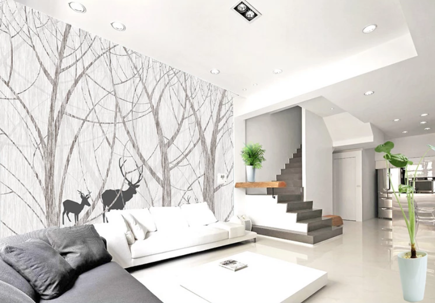 3D Tree Dead Branch deer 735 Wallpaper AJ Wallpaper 2