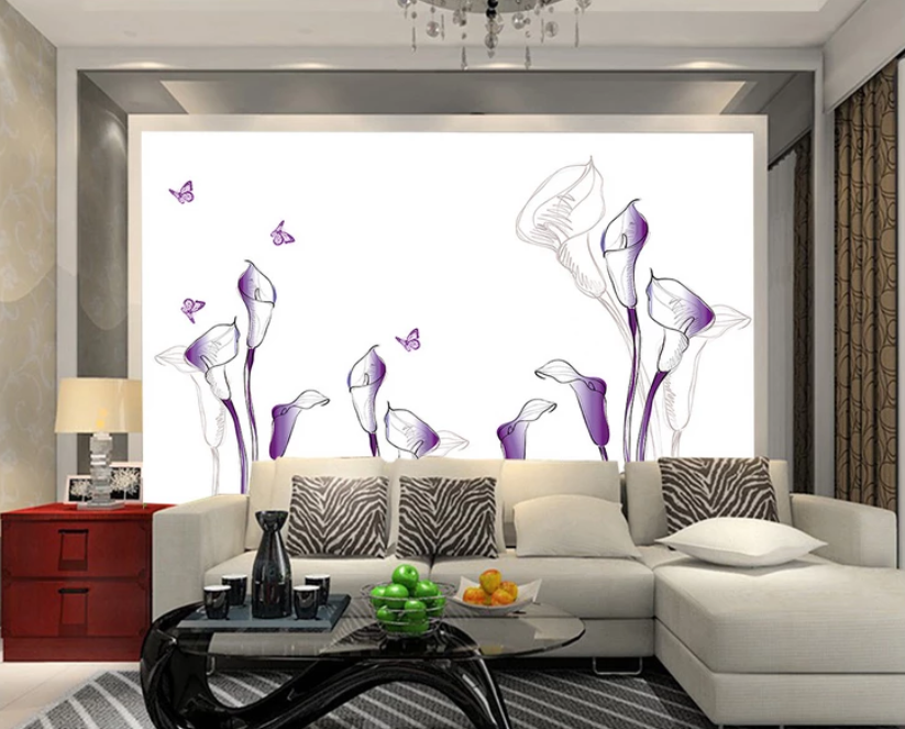 3D Sketch Lily 732 Wallpaper AJ Wallpaper 2