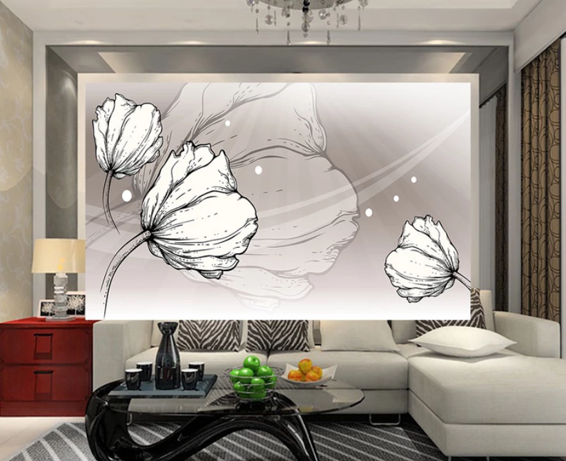 3D White Flower 730 Wallpaper AJ Wallpaper 2