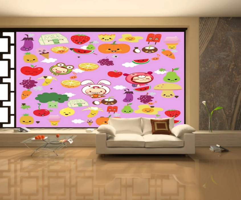 3D Cartoon Fruit And Vegetables 727 Wallpaper AJ Wallpaper 2