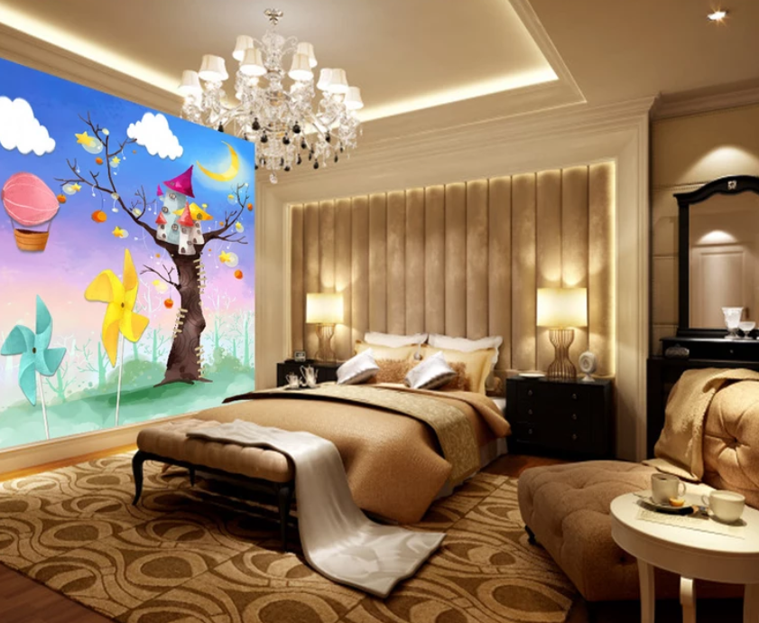 3D Tree House Small Windmill 724 Wallpaper AJ Wallpaper 2