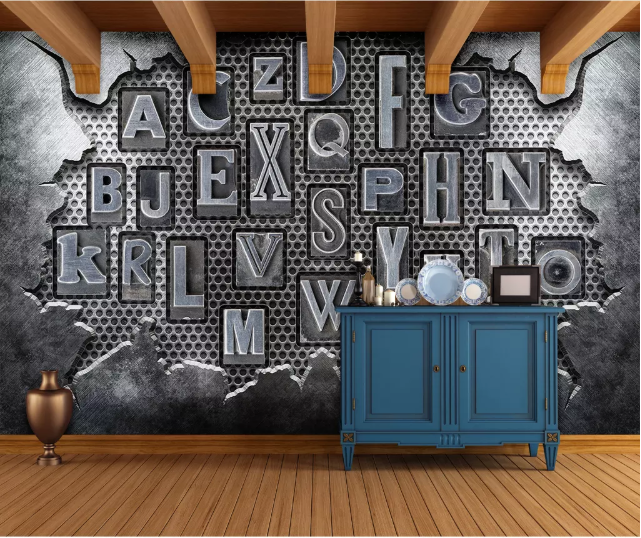 3D Alphabet Wall 2016 Wall Murals