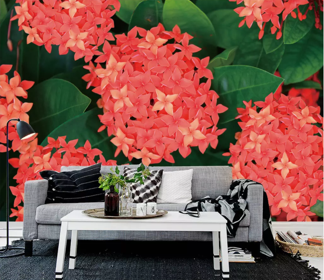 3D Red Flowers 2188 Wall Murals