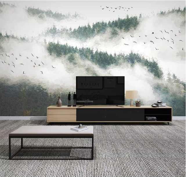 3D Misty Valley 2171 Wall Murals