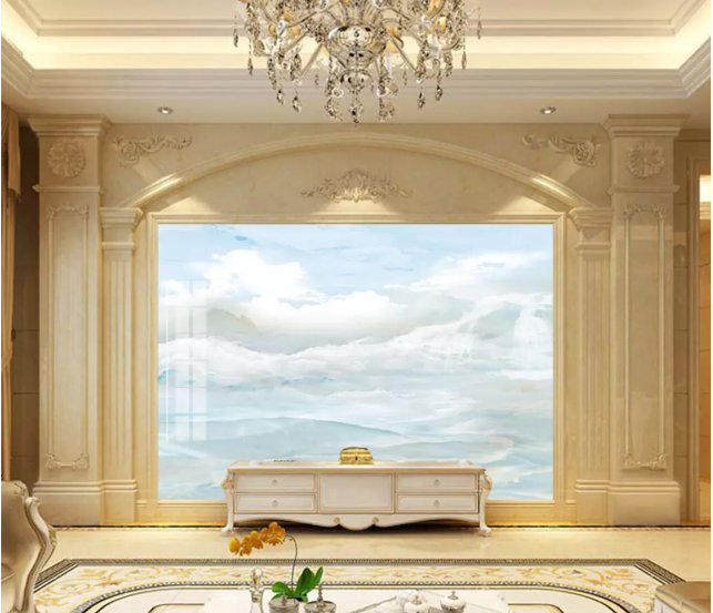 3D White Clouds 2202 Wall Murals