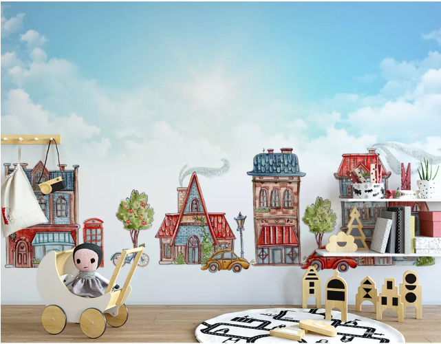 3D Color House 2201 Wall Murals