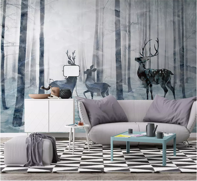 3D Forest Fawn 2140 Wall Murals