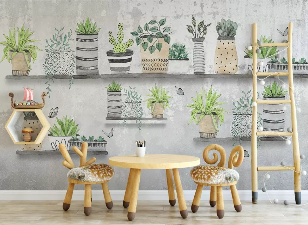 3D Green Plant 590 Wall Murals Wallpaper AJ Wallpaper 2