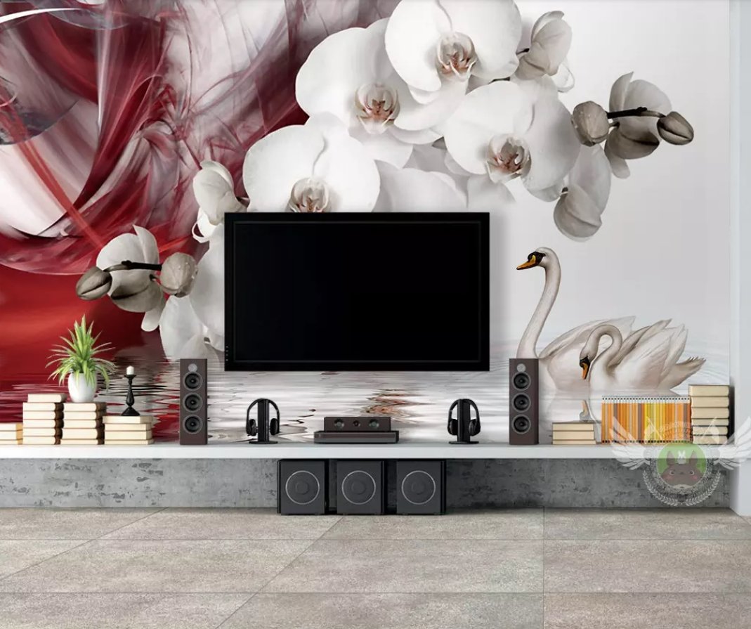 3D White Flowers 269 Wall Murals Wallpaper AJ Wallpaper 2