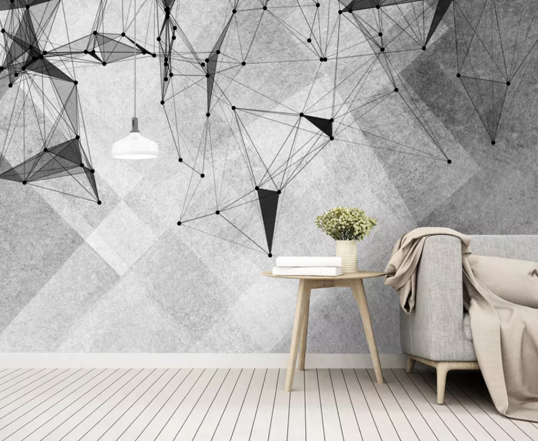 3D Line Triangle WG983 Wall Murals
