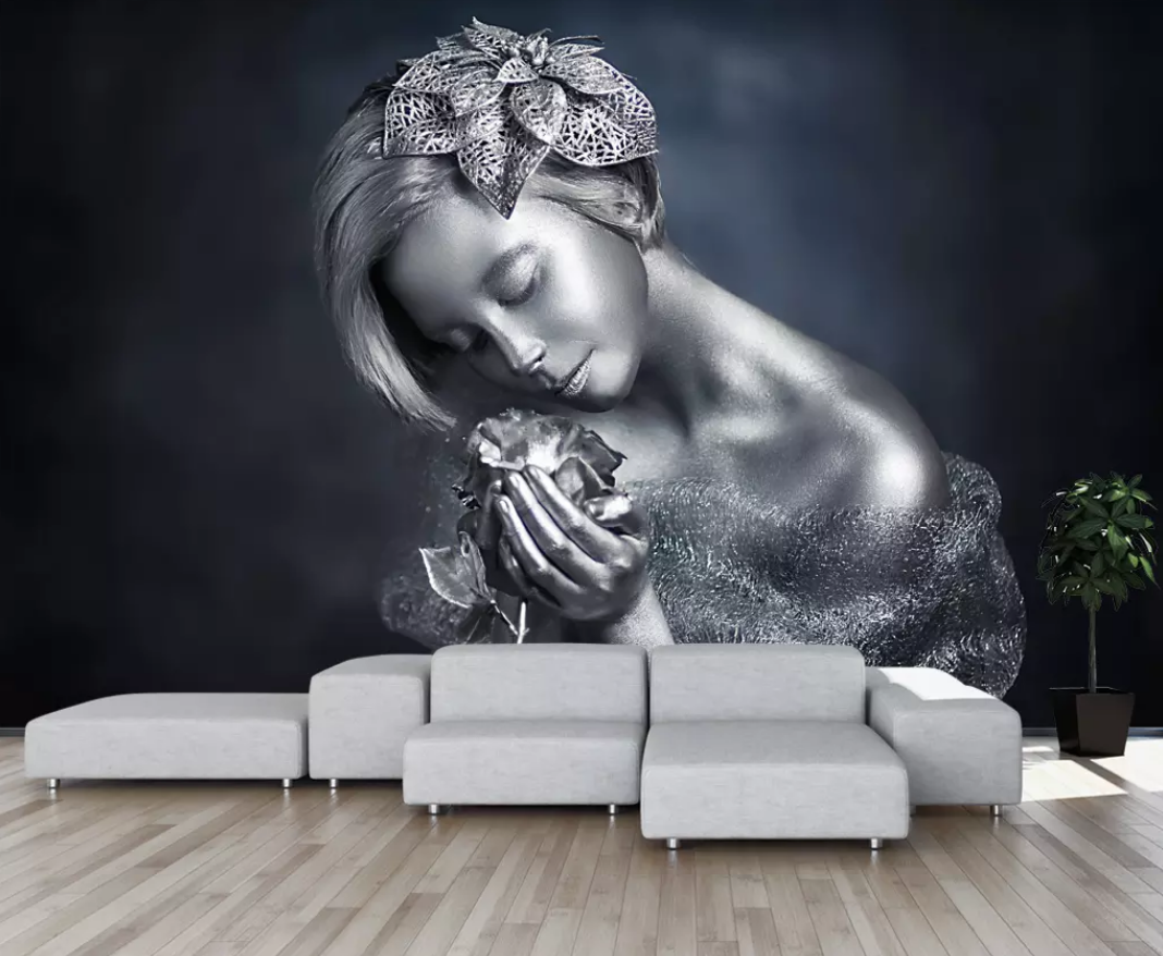 3D Rose Woman WG987 Wall Murals