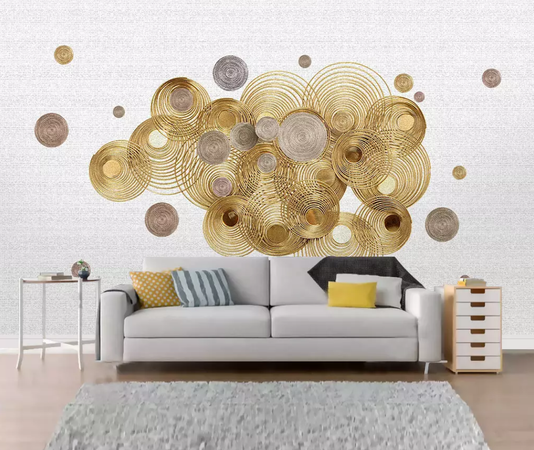 3D Golden Circle WC68 Wall Murals Wallpaper AJ Wallpaper 2