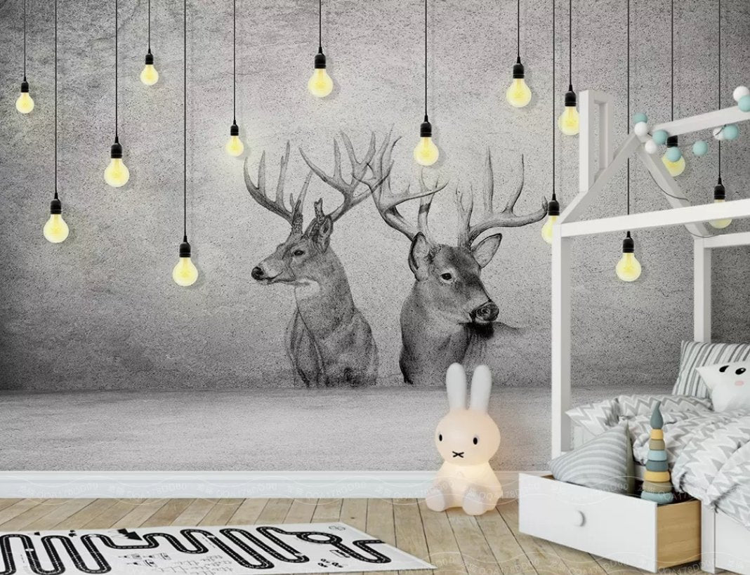 3D Elk Light 481 Wall Murals Wallpaper AJ Wallpaper 2
