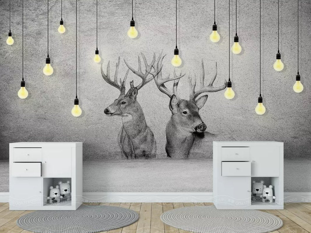 3D Elk Light 481 Wall Murals Wallpaper AJ Wallpaper 2