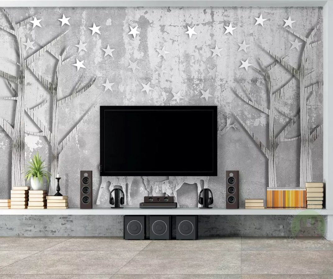 3D Star Deer 052 Wall Murals Wallpaper AJ Wallpaper 2