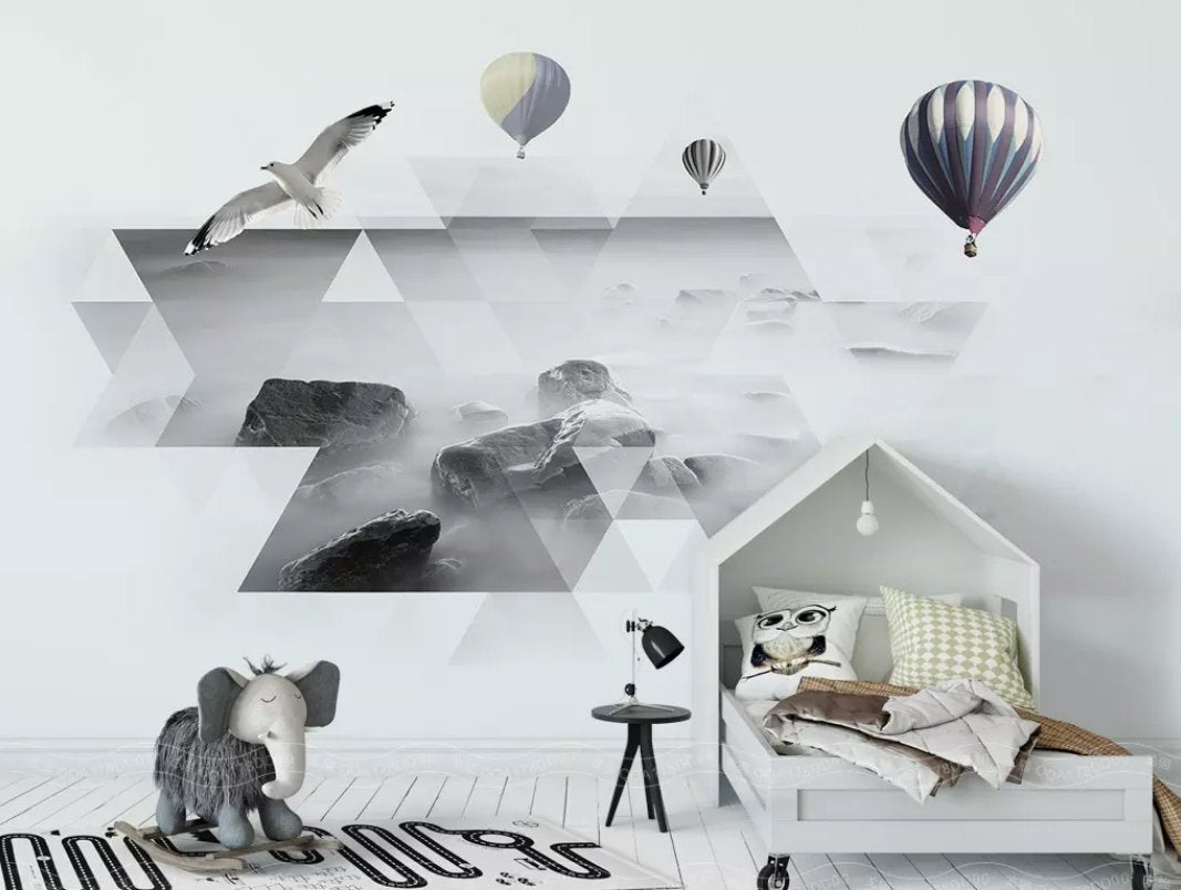 3D Gray Geometry 529 Wall Murals Wallpaper AJ Wallpaper 2