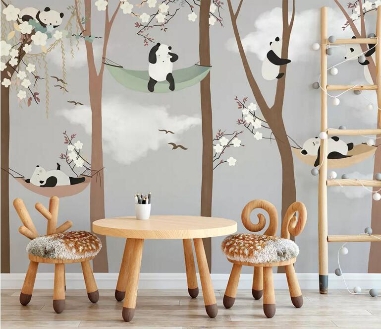 3D Forest Panda WG914 Wall Murals