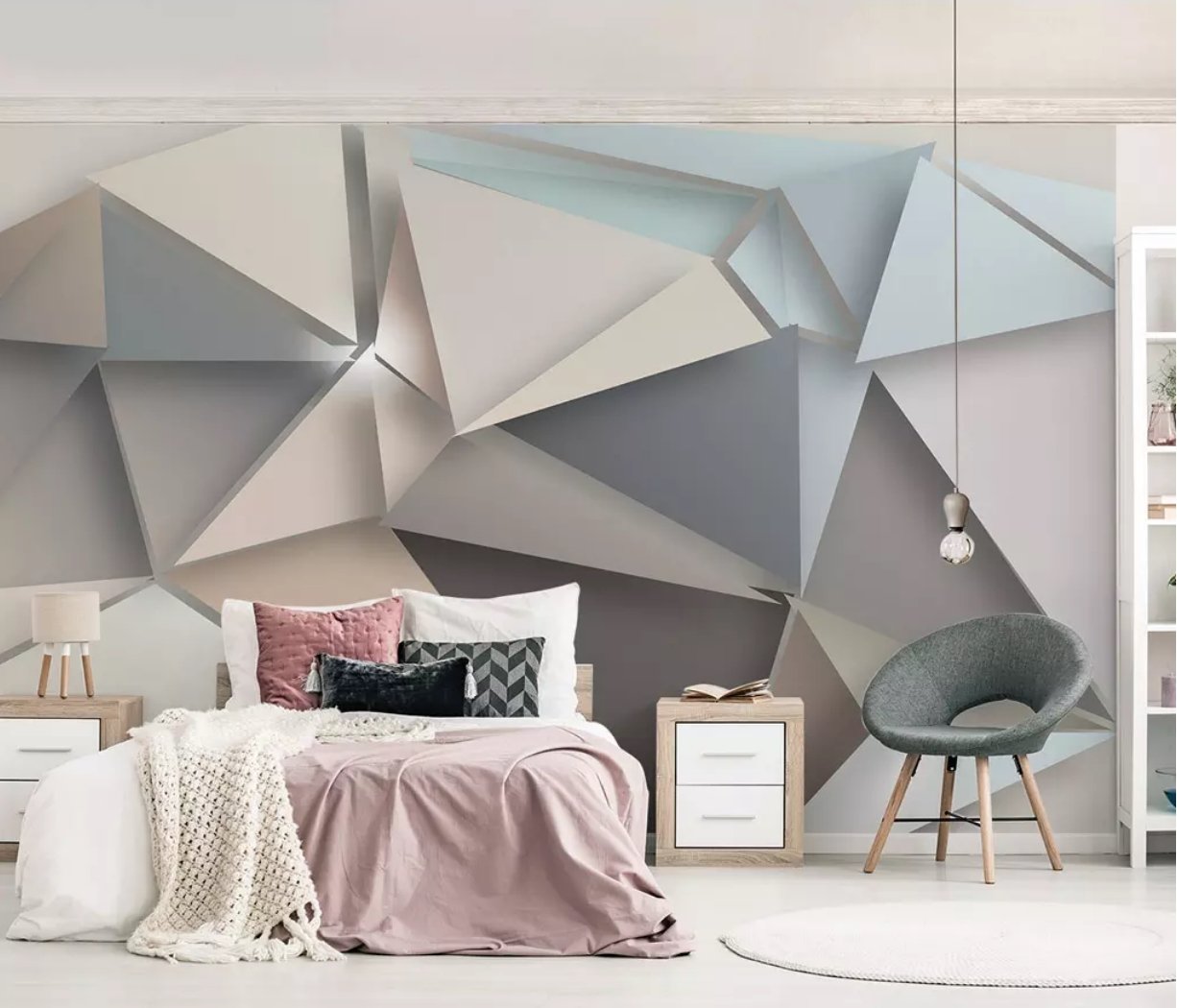 3D Color Geometry 045 Wall Murals Wallpaper AJ Wallpaper 2