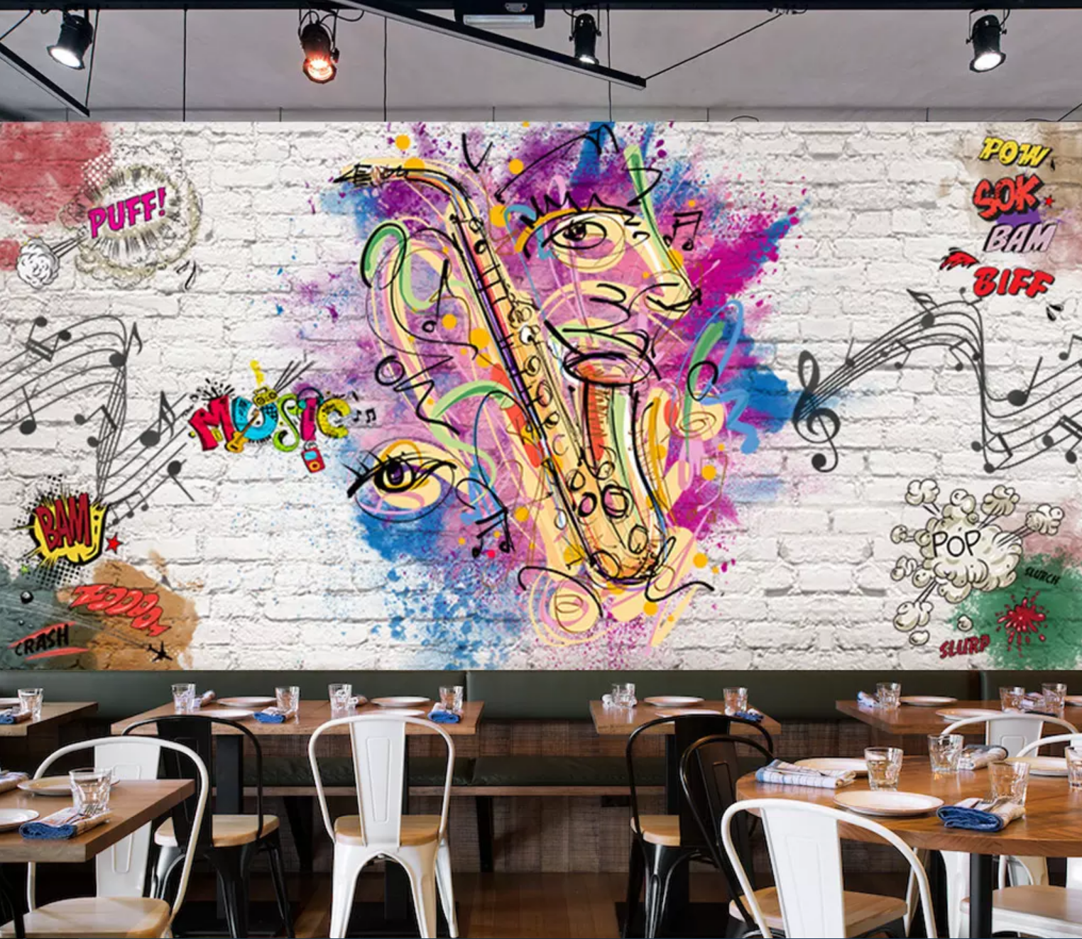 3D Graffiti Long Tube WG1146 Wall Murals