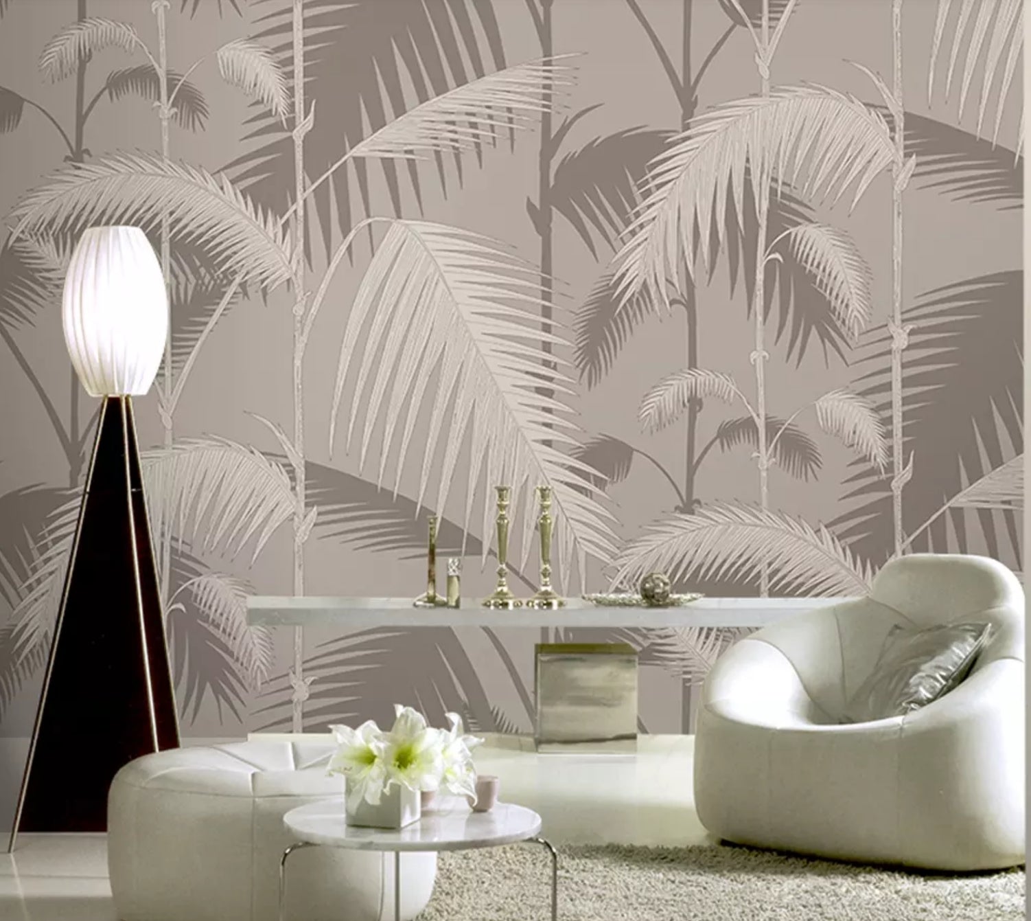 3D Gray Leaves WC43 Wall Murals Wallpaper AJ Wallpaper 2