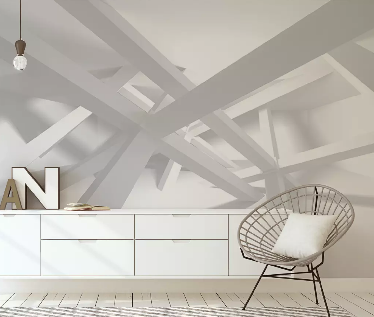 3D Cross Building WG1009 Wall Murals