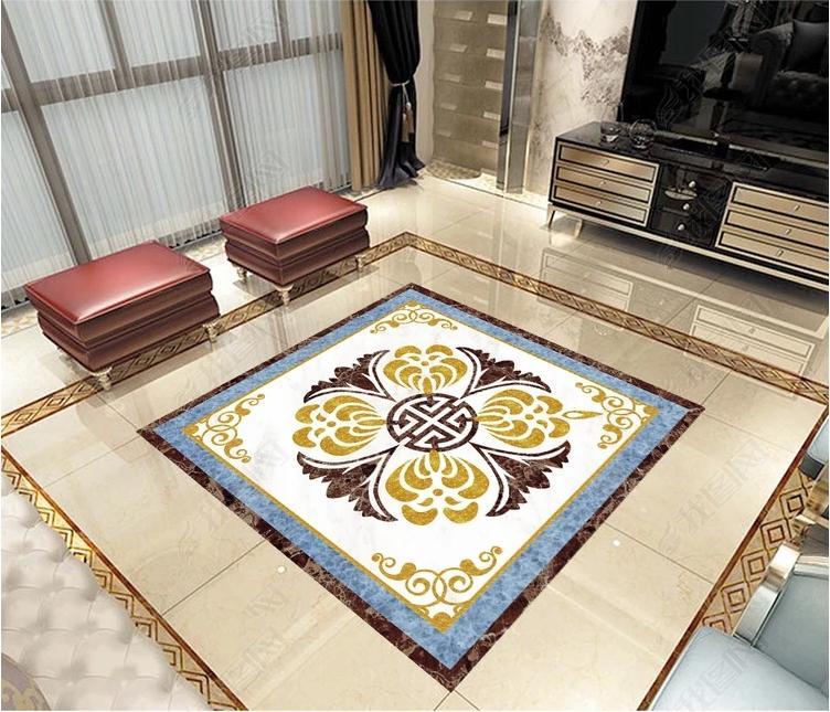 3D Colored Marble Pattern WG997 Floor Mural Wallpaper AJ Wallpaper 2