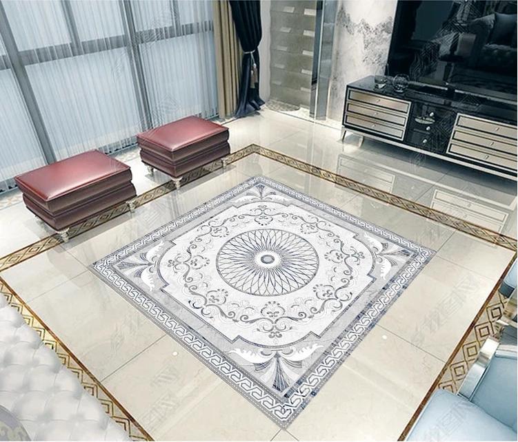 3D Gray Pattern WG016 Floor Mural Wallpaper AJ Wallpaper 2