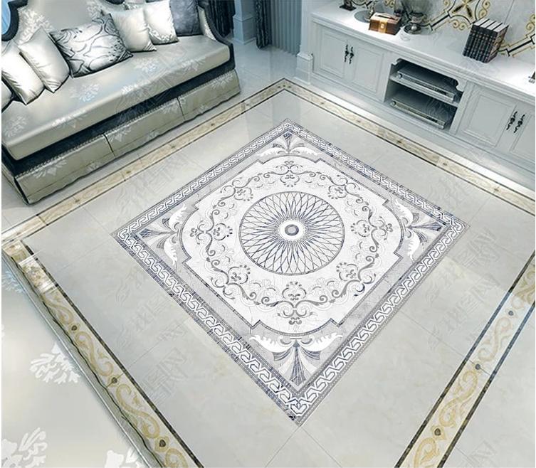3D Gray Pattern WG016 Floor Mural Wallpaper AJ Wallpaper 2