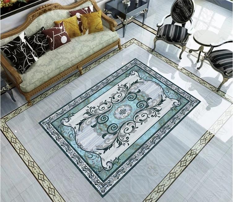 3D Gray Pattern WG015 Floor Mural Wallpaper AJ Wallpaper 2