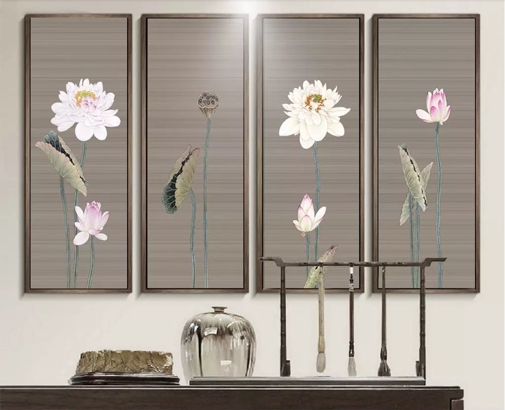 3D Colorful Lotus WC70 Wall Murals Wallpaper AJ Wallpaper 2