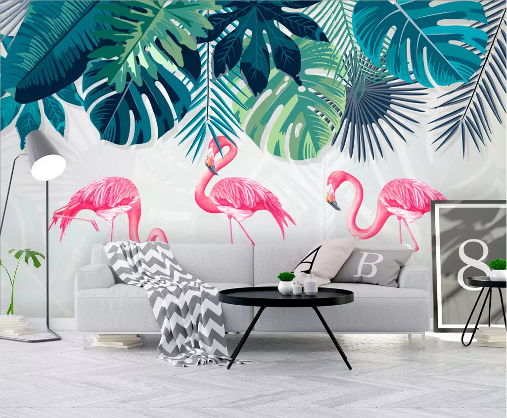3D Flamingo Fresh WG1211 Wall Murals