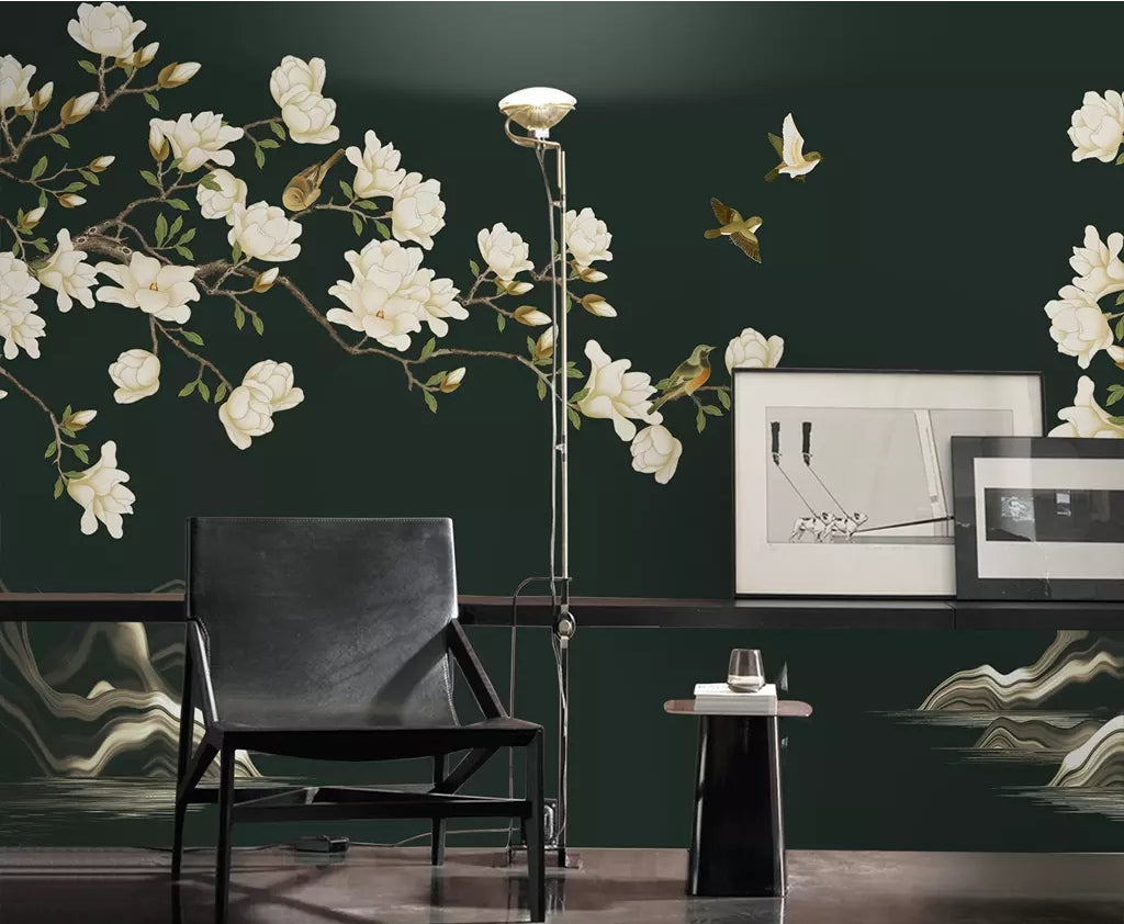 3D Flower Bird WC94 Wall Murals Wallpaper AJ Wallpaper 2
