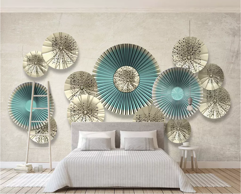 3D Round Fan WG1199 Wall Murals