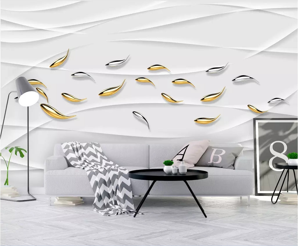 3D Modern Fish School WC19 Wall Murals Wallpaper AJ Wallpaper 2
