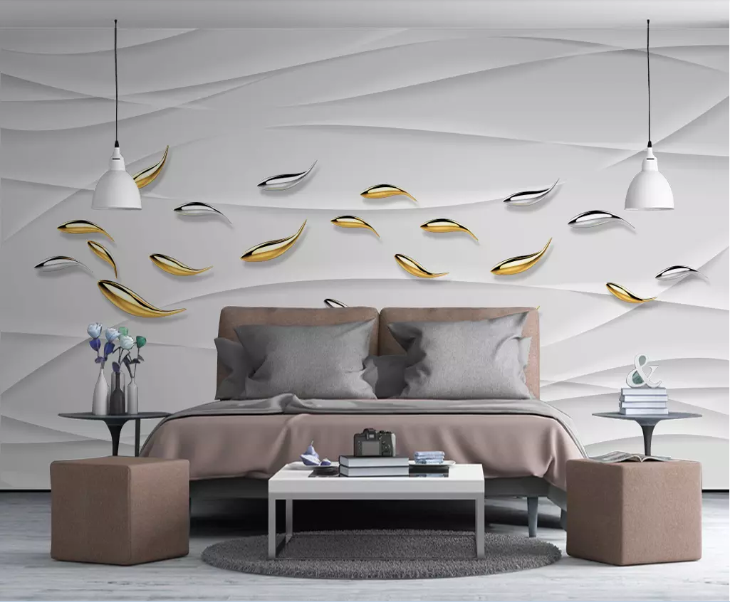3D Gold Fish WG1209 Wall Murals
